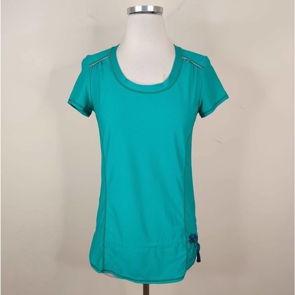 Athleta Wick It Running Short Sleeve Shirt Reflective Stretch - Picture 1 of 12